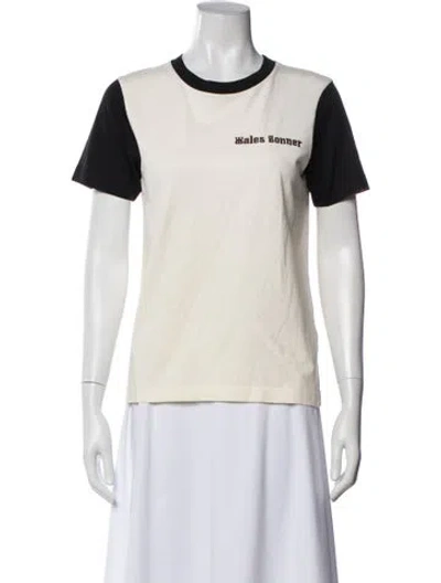 Pre-owned Wales Bonner Crew Neck Short Sleeve T-shirt In Neutral