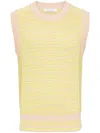 Wales Bonner Two-tone Knit Vest Unity In Yellow