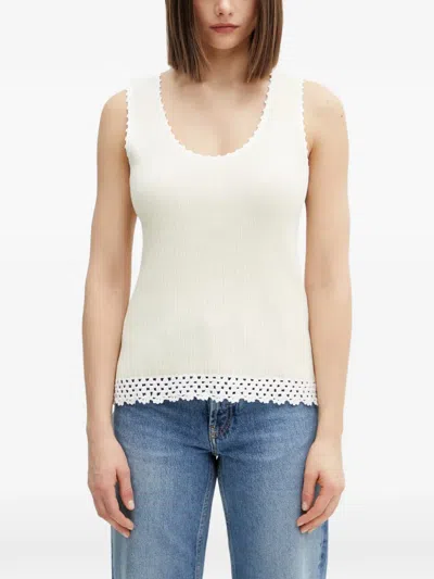 Wales Bonner Crochet-trim Ribbed Top In Multi