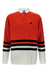 Wales Bonner 'cipher' Striped Long Sleeve Polo Shirt In Multi