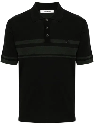 Wales Bonner Dawn Polo Shirt In Black