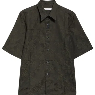 Wales Bonner Dennis Floral Button-up Shirt In Otter