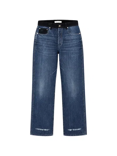 Wales Bonner Distressed-effect Straight-leg Jeans In Blue