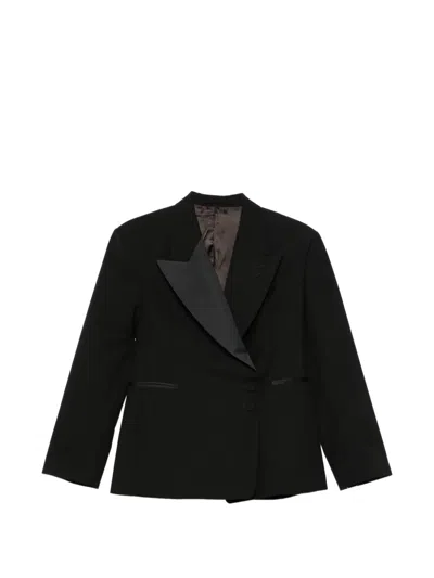 Wales Bonner Gallery Satin-trimmed Wool-twill Jacket In Black