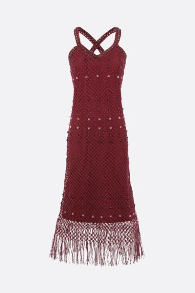 Wales Bonner Dresses In Burgundy