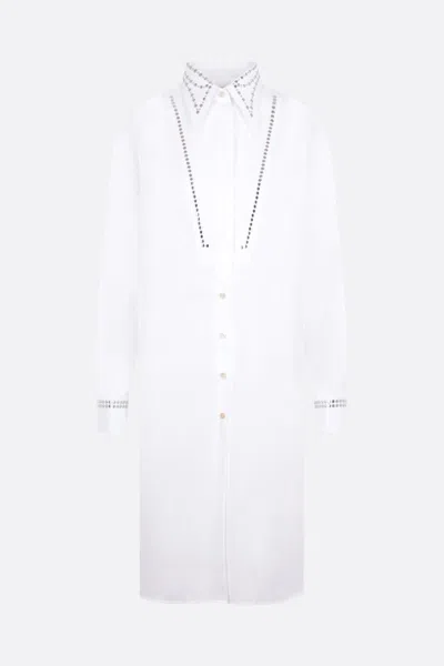 Wales Bonner Rise Stud-embellished Midi Shirtdress In White