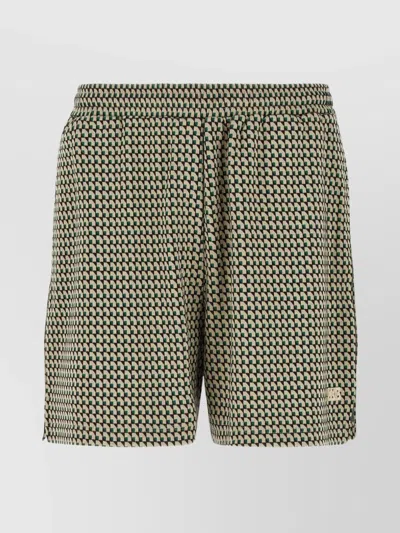 WALES BONNER 'DYNAMIC PATTERNED SIDE STRIPE ELASTIC WAISTBAND SHORTS'