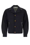 Wales Bonner Delaney Stud-embellished Jacket In Navy