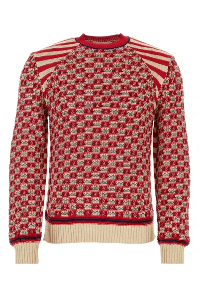WALES BONNER EMBROIDERED COTTON UNITY SWEATER