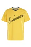 Wales Bonner Jersey Crew-neck T-shirt With Front Contrast Print In Turmeric