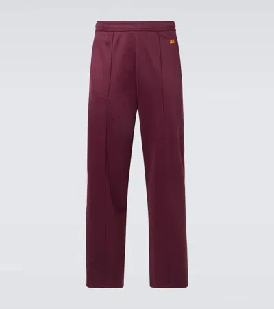 Wales Bonner Essence Jersey Track Pants In Burgundy