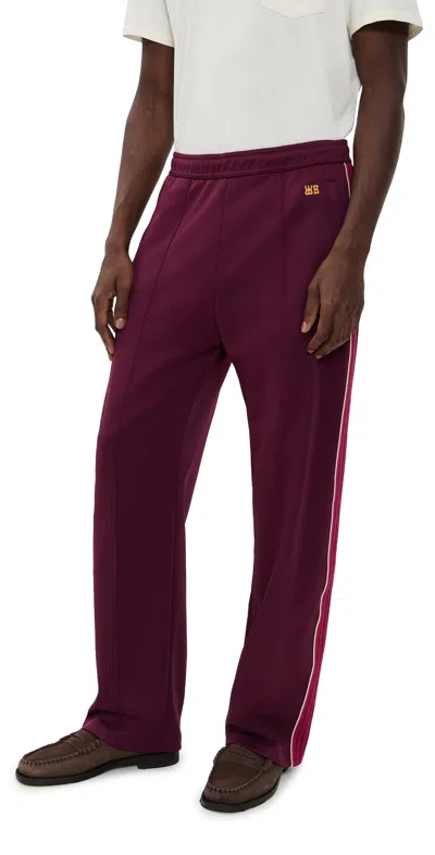 Wales Bonner Essence Track Pants Burgundy