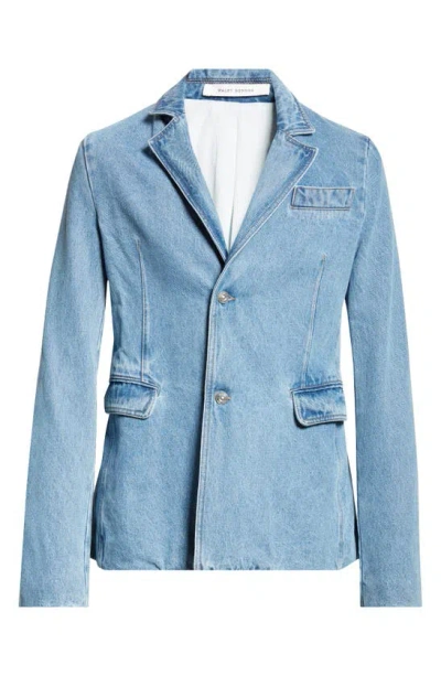 Wales Bonner Blue Eternity Denim Blazer In Light Blue