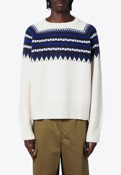 WALES BONNER FAIR ISLE CREWNECK SWEATER