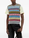 Wales Bonner Fair-isle Pattern Sleeveless Vest In Multi
