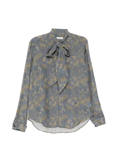 Wales Bonner Flora Shirt In Gray