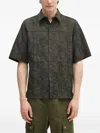 Wales Bonner Dennis Floral Button-up Shirt In Green