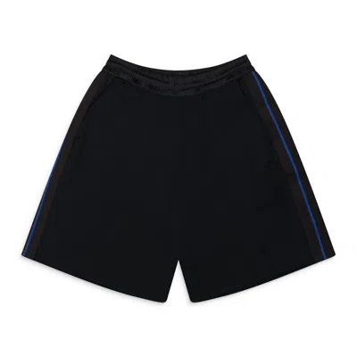 Wales Bonner Form Side-stripe Track Shorts In Black