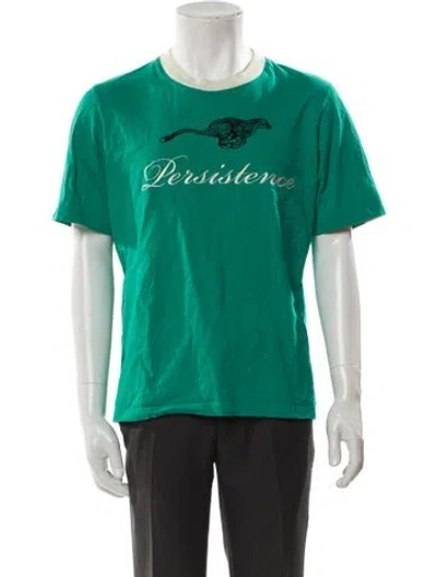 Pre-owned Wales Bonner Graphic Print Crew Neck T-shirt In Green