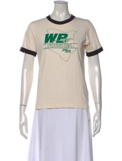 Pre-owned Wales Bonner Graphic Print Crew Neck T-shirt In Neutral