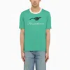 Wales Bonner Green Cotton T-shirt With Print For Men By
