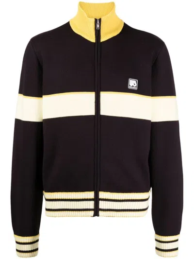 Wales Bonner Haven Track Top Clothing In Black Yellow