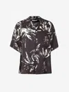 Wales Bonner Men's High Life Marble-print Camp Shirt In Black & White