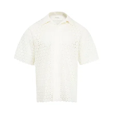 Pre-owned Wales Bonner Highlife Bowling Shirt 'white' | Men's Size 48