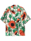 Wales Bonner 'highlife' Twill Bowling Shirt In Neutrals