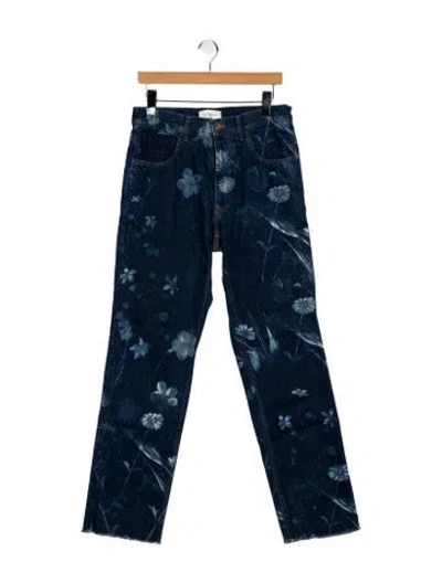 Pre-owned Wales Bonner High-rise Straight Leg Jeans In Blue