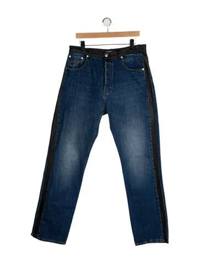Pre-owned Wales Bonner High-rise Wide Leg Jeans In Blue