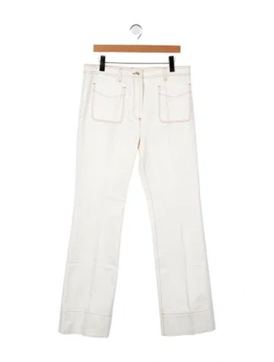 Pre-owned Wales Bonner High-rise Wide Leg Jeans In Neutral