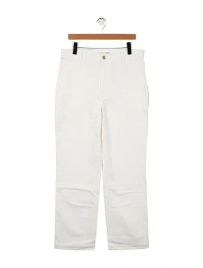 Pre-owned Wales Bonner High-rise Wide Leg Jeans In White