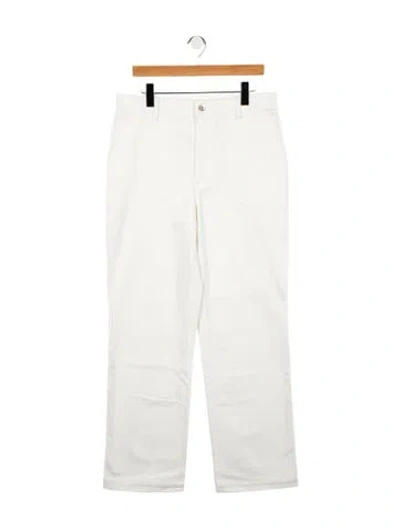 Pre-owned Wales Bonner High-rise Wide Leg Jeans In White
