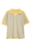 Wales Bonner Home Colorblock Polo In Beige/yellow