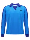 Wales Bonner Panelled Sleeve Knit Sweater In Blue