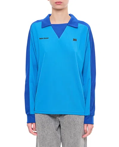 Wales Bonner Home Polo Jersey In Blue