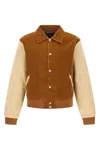 Wales Bonner Homecoming Corduroy Baseball Jacket In Brown