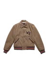 Wales Bonner Homecoming Varsity Jacket Beige In Brown