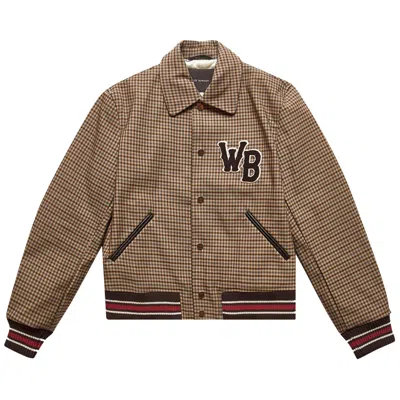 Pre-owned Wales Bonner Homecoming Varsity Jacket 'beige/brown' | Tan | Men's Size L