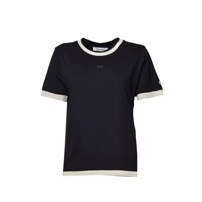 Wales Bonner Horizon Logo Embroidered Layered T In Black