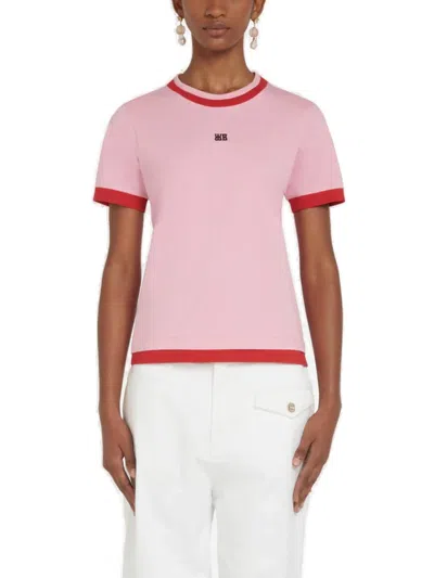 Wales Bonner Horizon Logo Embroidered Layered T In Pink