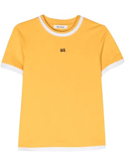 Wales Bonner Horizon T Organic Cotton T-shirt In Yellow