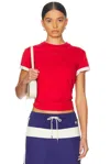 Wales Bonner Cotton Jersey T-shirt. In Red