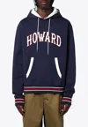Wales Bonner Howard University Cotton Fleece Hoodie In Navy