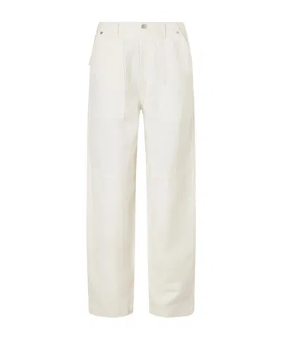 Wales Bonner Hymn Paneled Linen-blend Twill Wide-leg Pants In Neutral