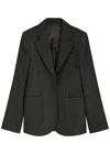Wales Bonner Iris Wool-blend Blazer In Grey