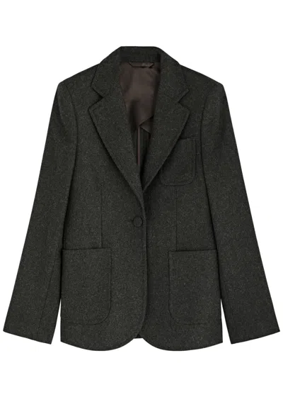 Wales Bonner Iris Wool-blend Blazer In Grey