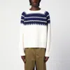 Wales Bonner Fair Isle Crewneck Sweater In White