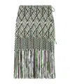 Wales Bonner Java Fringed Macramé Midi Skirt In Multi